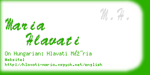 maria hlavati business card